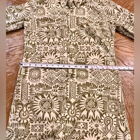 Vintage 60s mid century MCM Twiggy shift mini dress aztec John Meyer of‎ Norwich - Picture 15 of 16